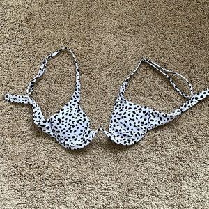 Dalmatian print shein underwire swimsuit top